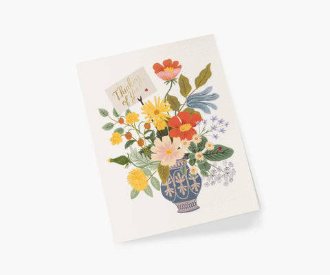 Thinking of You Bouquet Sympathy Card - Single Card