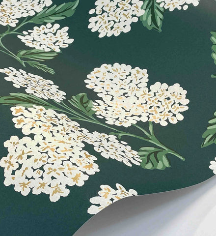 Hydrangea Wallpaper - Teal