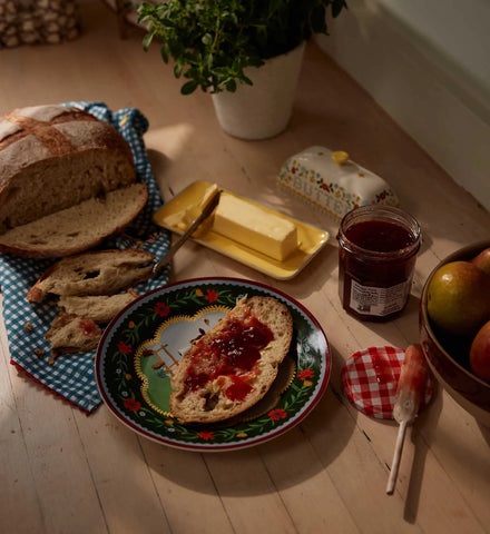 Porcelain Dessert Plate Set - Home Sweet Home