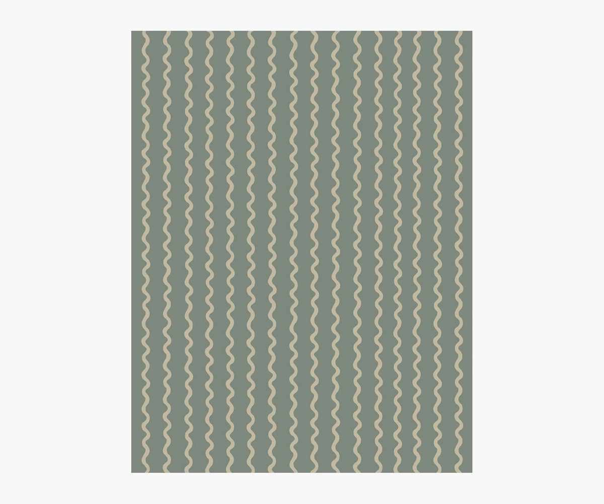 Rickrack Wallpaper Sample - Moss