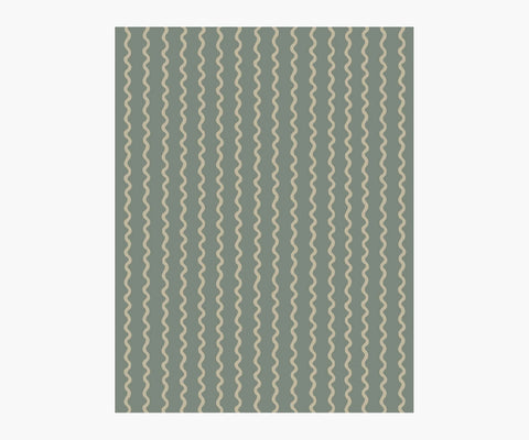 Rickrack Wallpaper Sample - Moss