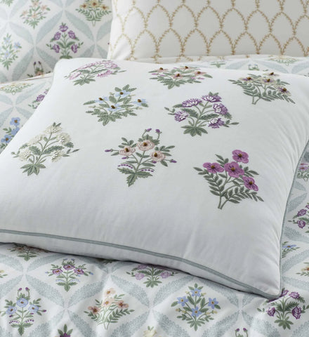 Embroidered Pillow Cover - Estee Garden