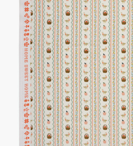 Farmhouse Stripe Cotton Fabric - Cream