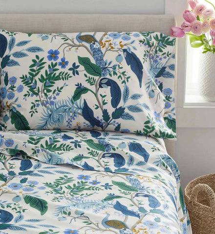 Sateen Pillowcases - Peacock Ivory