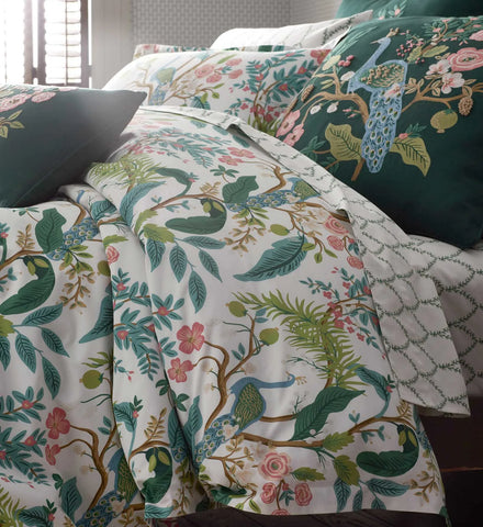 Sateen Comforter - Peacock White