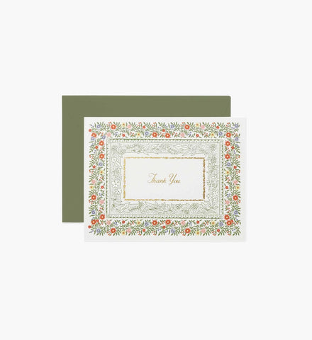 Rosette Thank You Card - Single Card