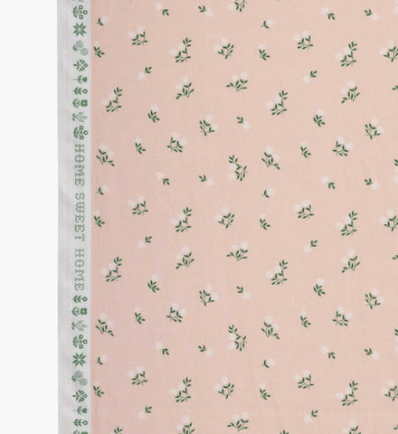 Ditsy Hydrangea Cotton Fabric - Pink