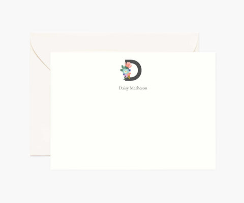 Monogram Personalized Stationery - D