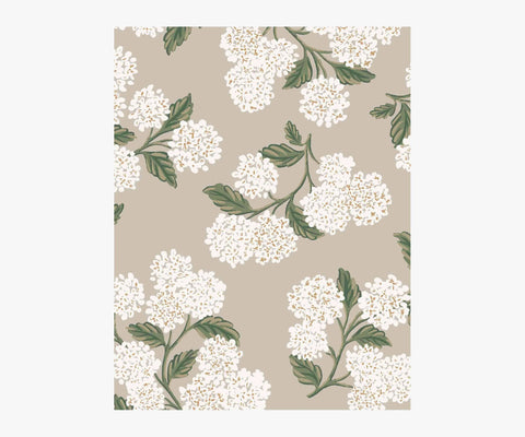 Hydrangea Wallpaper Sample - Linen