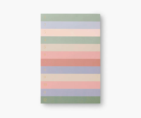 Large Memo Notepad - Muted Numbered Colorblock