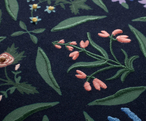 Estee Embroidered Pillow - Navy