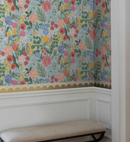 Blossom Wallpaper - Light Blue