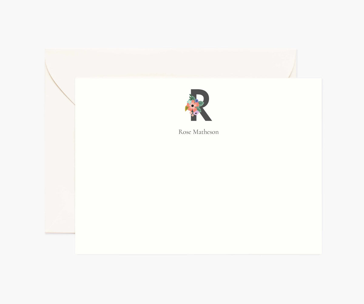Monogram Personalized Stationery - R