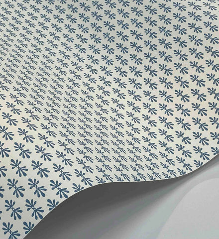 Petal Wallpaper - White & Blue
