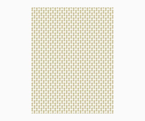 Petal Wallpaper Sample - White & Metallic Gold