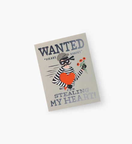 Heart Bandit Silver Love & Friendship Card - Single Card