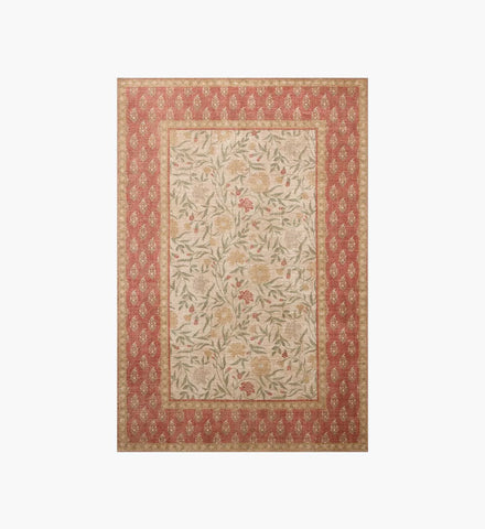 Edinburgh Aster Power Loomed Rug - Ivory & Spice