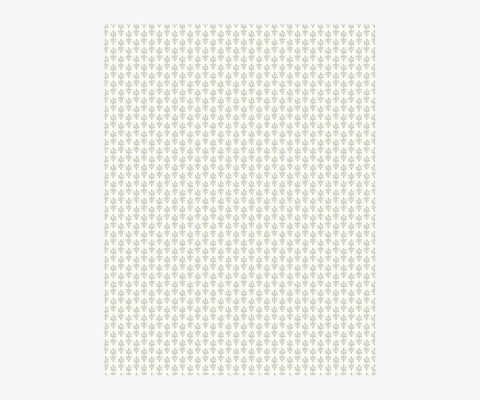 Petal Wallpaper Sample - White & Metallic Silver