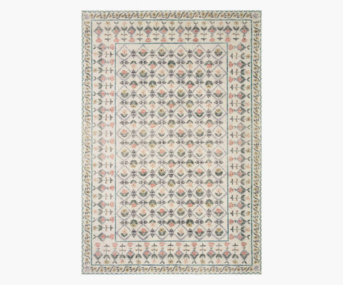 Eden Lattice Power Loomed Rug - Ivory
