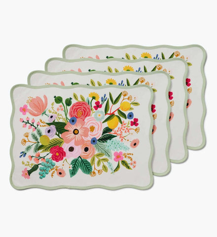 Cotton Placemat Set - Garden Party