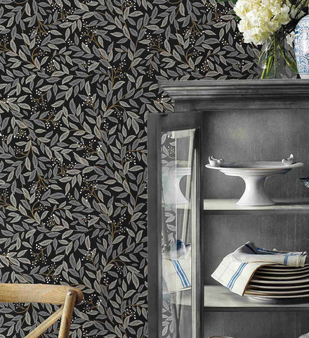 Willowberry Peel & Stick Wallpaper - Black