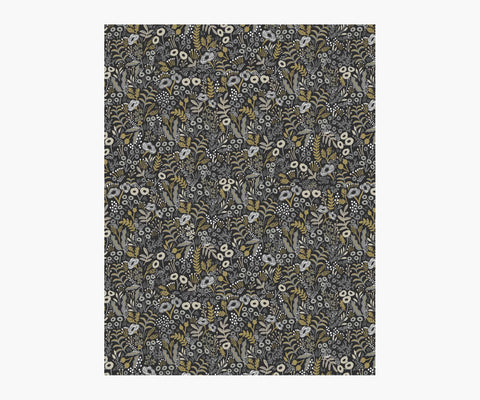 Tapestry Wallpaper Sample - Black Linen
