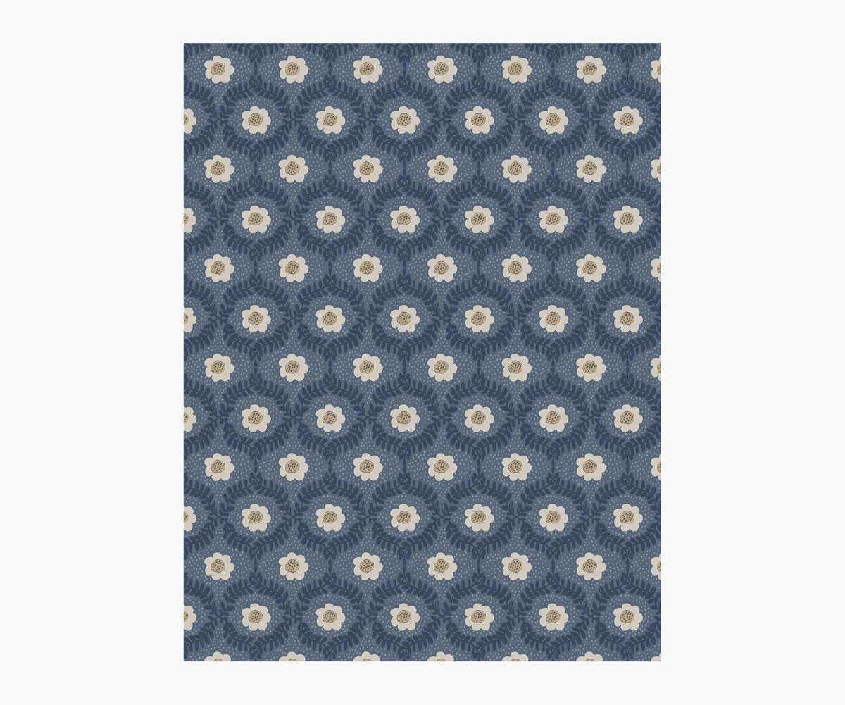 Emma Wallpaper Sample - Navy