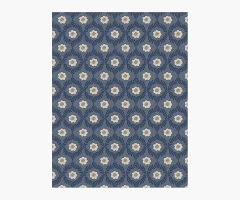 Emma Wallpaper Sample - Navy