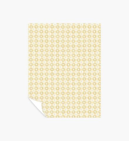 Daisy Gingham Peel & Stick Wallpaper Sample - Gold