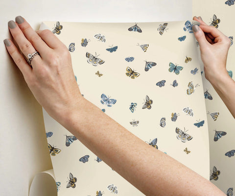 Butterfly House Peel & Stick Wallpaper - Linen