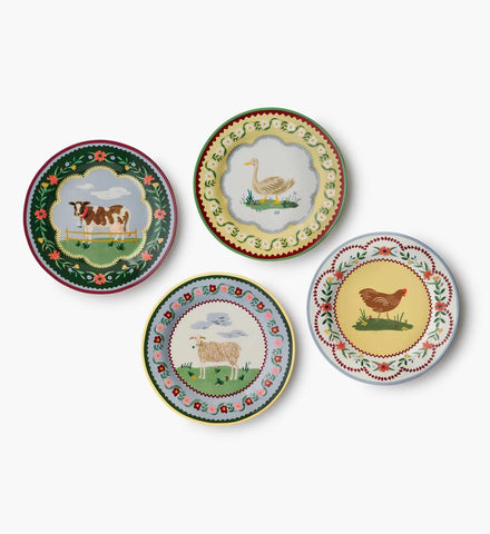 Porcelain Dessert Plate Set - Home Sweet Home