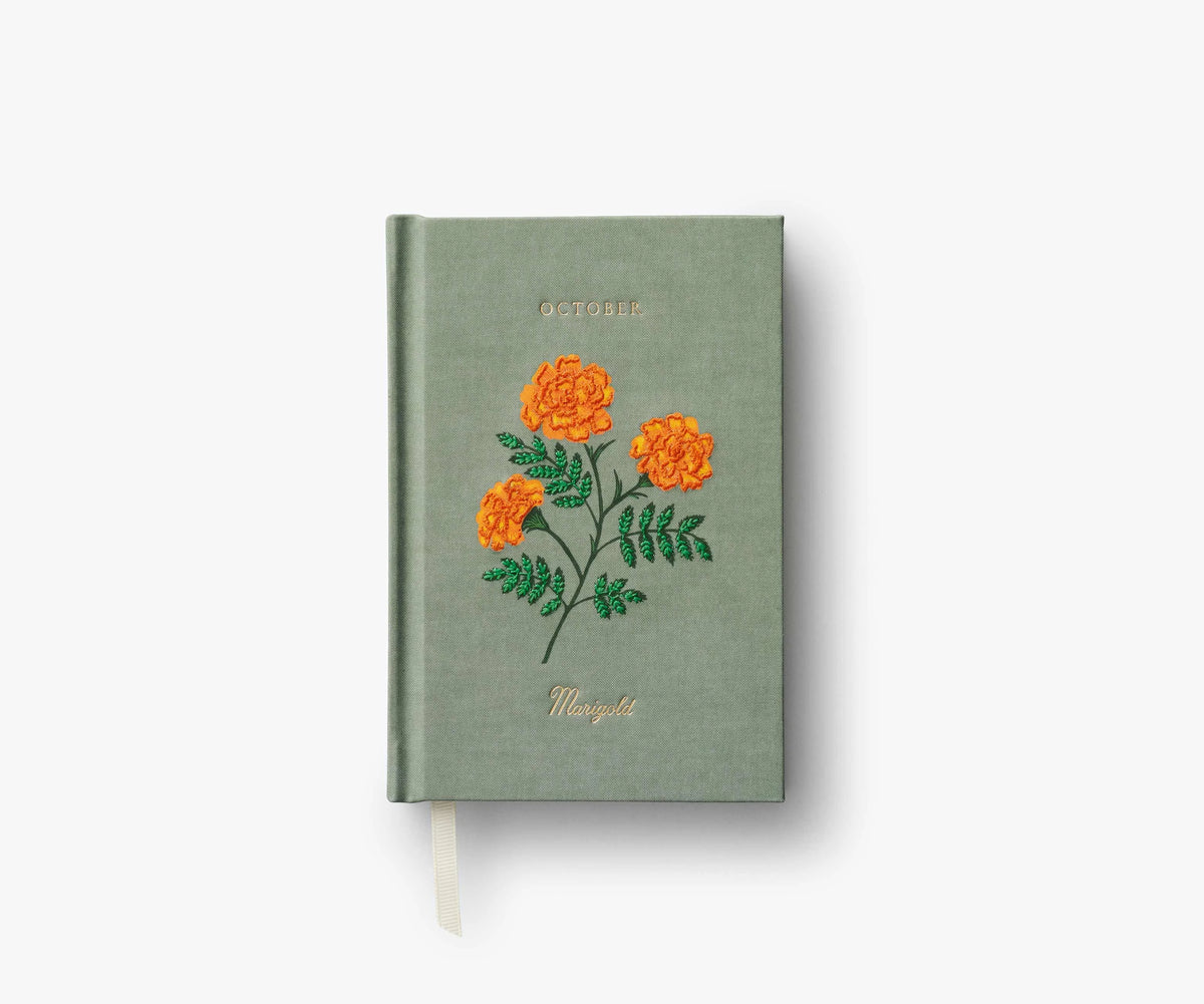Birth Month Mini Embroidered Journal - October