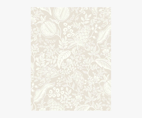 Pomegranate Wallpaper Sample - Beige & White