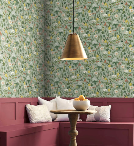 Herb Garden Peel & Stick Wallpaper - Sage