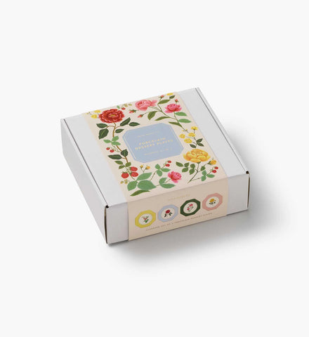 Porcelain Dessert Plate Set - Roses