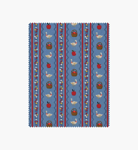 Farmhouse Stripe Canvas Fabric - Blue