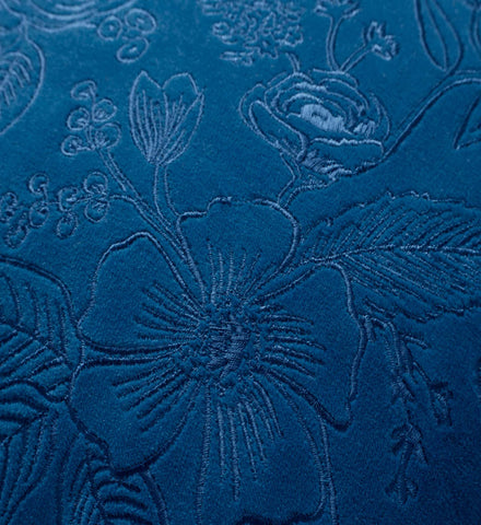 Colette Embroidered Pillow - Blue