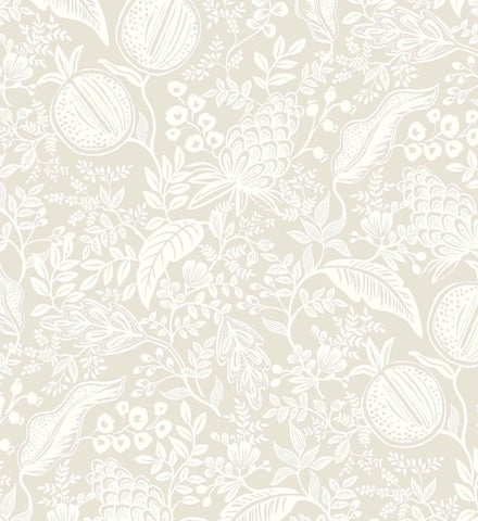 Pomegranate Wallpaper - Beige & White