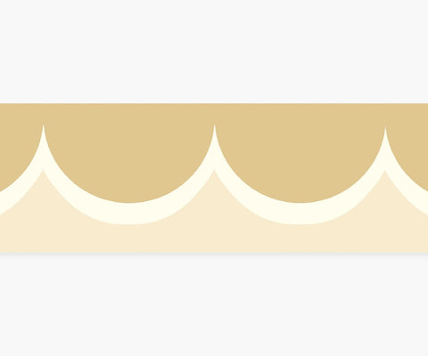 Scallop Trim Wallpaper - Linen