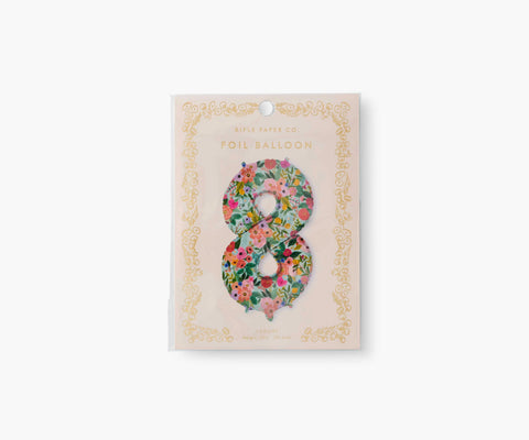 Numbered Foil Balloon - Garden Party