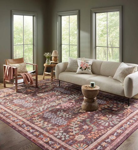 Maison Frances Power Loomed Rug - Burgundy