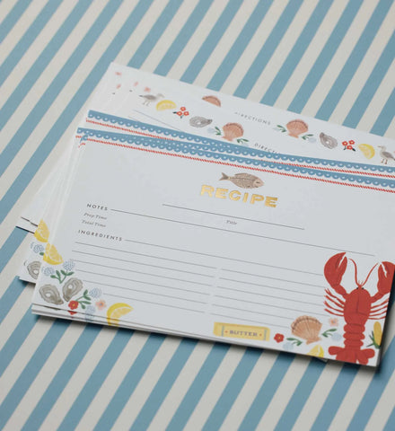 Recipe Cards - Seaside