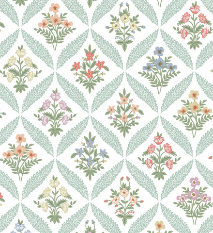 Estee Garden Wallpaper - Pastel Multi
