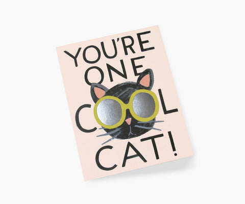 Cool Cat Love & Friendship Card - Single Card