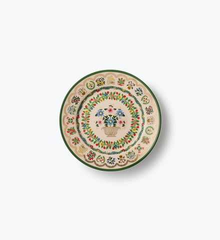 Porcelain Dessert Plate Set - Rosette