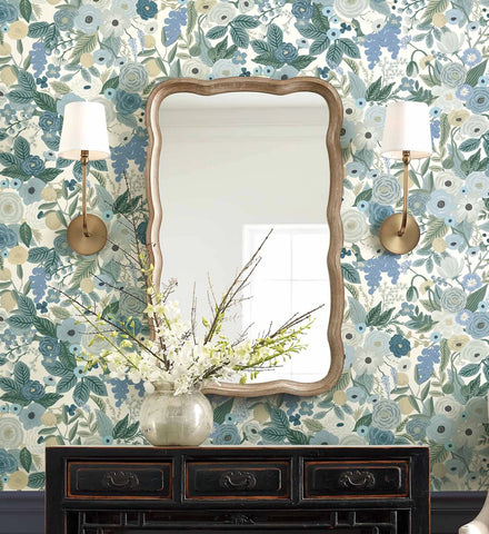 Garden Party Wallpaper - Indigo Multi