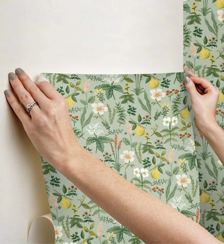 Herb Garden Peel & Stick Wallpaper - Sage