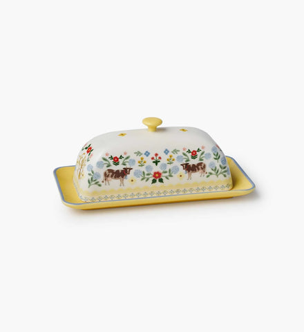 Porcelain Butter Dish - Home Sweet Home