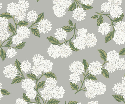 Hydrangea Wallpaper - Grey