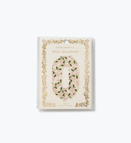 Numbered Foil Balloon - Pink Hydrangea